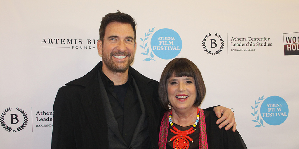 Dylan McDermott and Eve Ensler at the 2017 Athena Film Festival