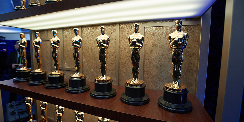 Oscar statuettes on display backstage at The 93rd Oscars® at Union Station in Los Angeles, CA on Sunday, April 25, 2021. (Richard Harbaugh / ©A.M.P.A.S.)