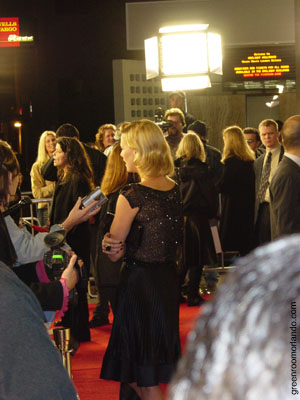 Charlize (foreground) and Patty (background,left) being interviewed by TV crews